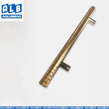 Elegant Fluted Stainless Steel Pull with Titanium Gold Finish
