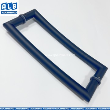 A Modern 25mm Curved Door Handle with Durable Black Finish.