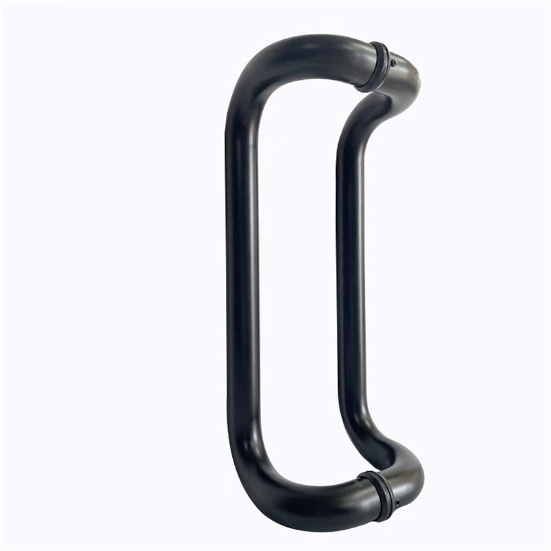 Modern Quad-Bend Stainless Steel Glass Door Handle - Durable & Ergonomic Design