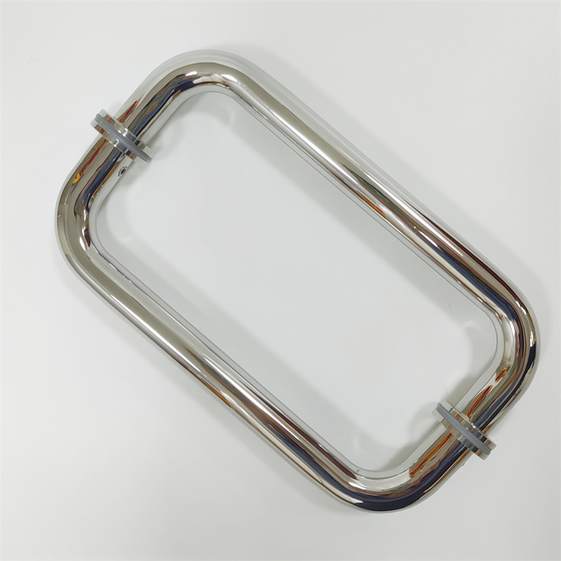Sleek Double Curved Stainless Steel Handle for Glass Doors - Durable & Stylish