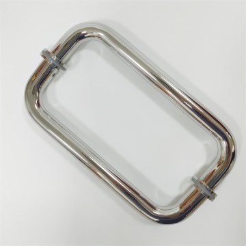 Sleek Double Curved Stainless Steel Handle for Glass Doors - Durable & Stylish