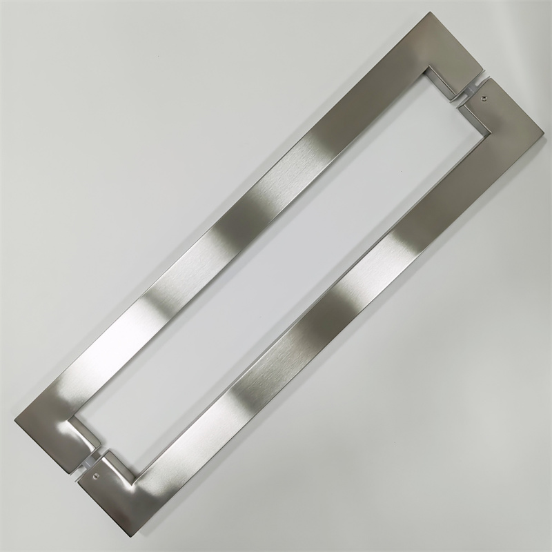 Stylish Square Tube Glass Door Handle with Satin Finish