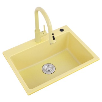 Yellow kitchen and bathroom customizable sink