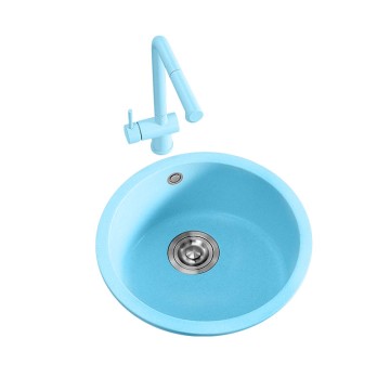 Children's sea blue small bathroom sink