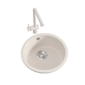 Cream White Children's Kitchen and Bathroom Sink