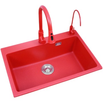 Chinese red kitchen creative sink