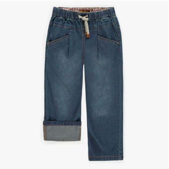 Pants in Relaxed Fit in Dark Denim, Child