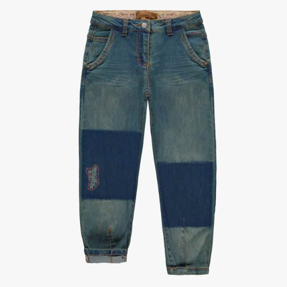 Pants in Relaxed and Wide Fit in Light Denim, Child