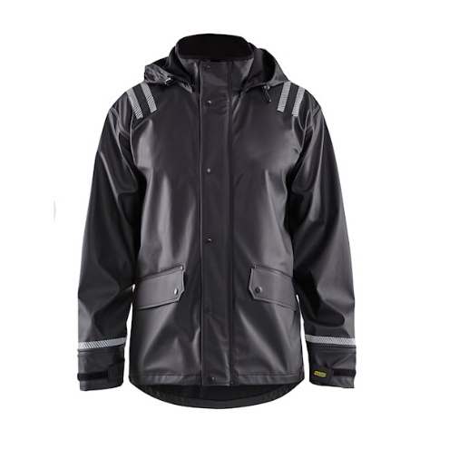 ZQ250104 / Hooded rain jacket with re...