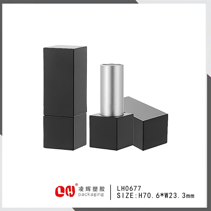 OEM 3.5g Plastic Square Magnetic Lipstick Packaging Empty