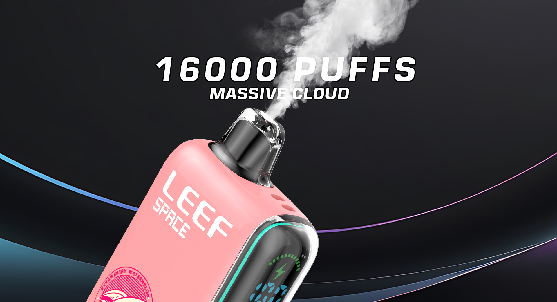 LEEF Space Dual Mesh Coil Disposable Vape with full screen _04z9g