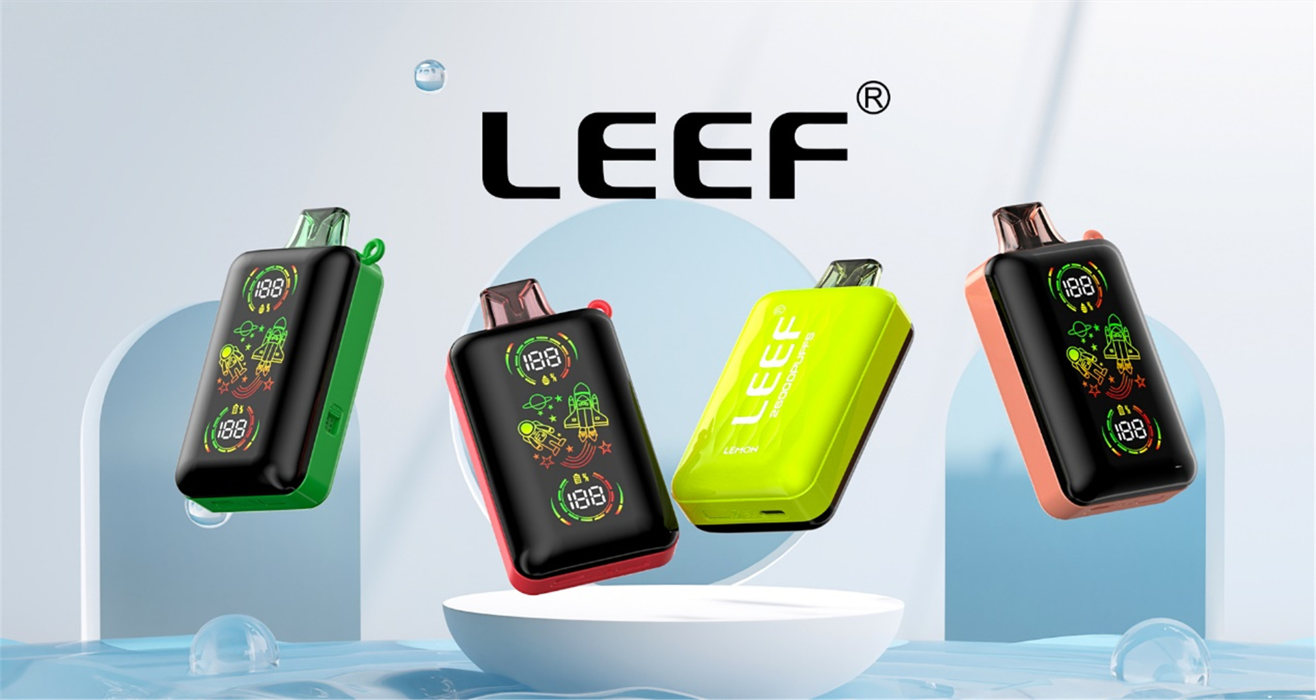 Unveiling the Leef Galaxy 26000puffs Dual Coil Disposable Pod (2)4pj