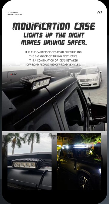 LED Light Bar 2PCS 20W 6Inch Flood LED Pods Offroad Fog Light Waterproof for Boat SUV ATV 4WD Car Truck