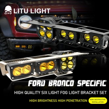 LED Fog Lights for Ford Bronco Front Bumper Fog Lamps with Bracket Accessories