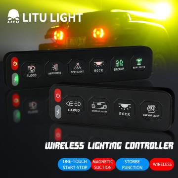 Switch Panel Universal Circuit Control Relay LED Switch Pod Touch Control Panel Switch Box for Car Truck Pickup Boat UTV SUV