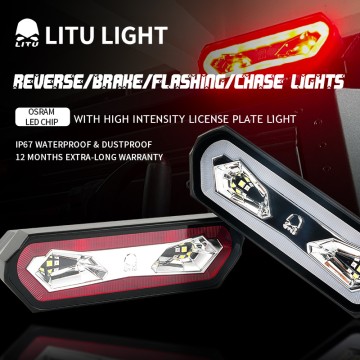 UTV LED Chase Brake Light Universal 6” Bar Mount LED Running Brake Strobe Reverse Cargo Lamp for ATV Cart Boat