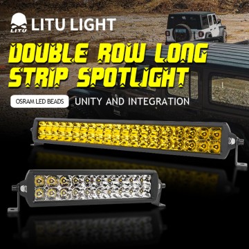 LED Light Bar Dual Row Light Bar with DT Connector Wiring Harness Kit Flood and Spot Combo Beam Work Light for Truck Cars ATV UTV Boat