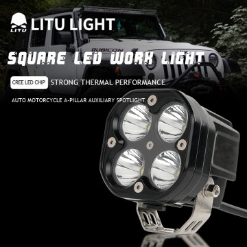 LED Cube 3 Inch 40W Bumper A-pillar Driving Pods Light Spot Beam Off Road Fog Lamp Waterproof IP68
