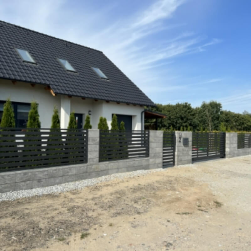 Ìpamọ Fence Modern Aluminiomu Aabo Didara to gaju ni irọrun Apejọ