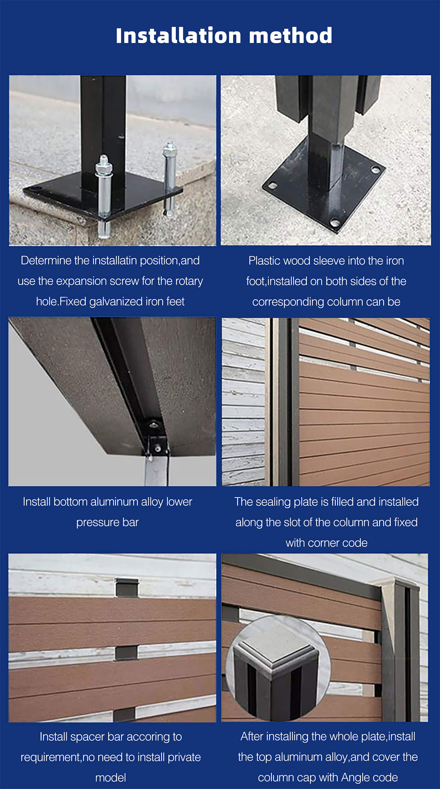 Privacy Fence Modern Aluminum Security High Quality Easily Assembled