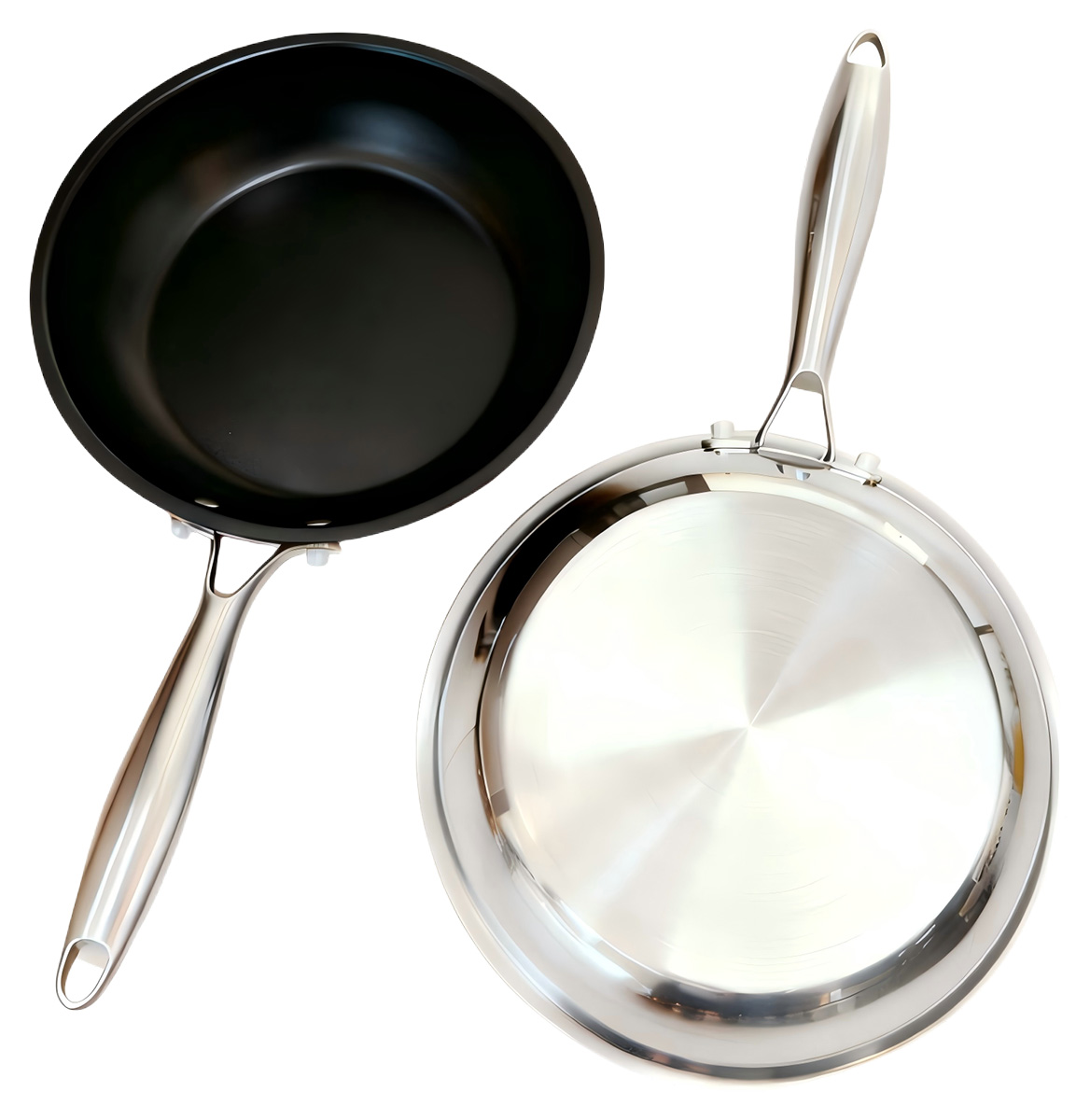 Zestaw patelni do smażenia WEIHUA PTFE z powłoką nieprzywierającą, 18-30 cm, odlewany uchwyt