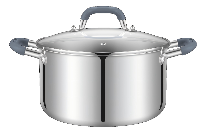 WEIHUA Tri-Ply Stainless Steel Soup Stockpot Silicone Handle 20-24cm
