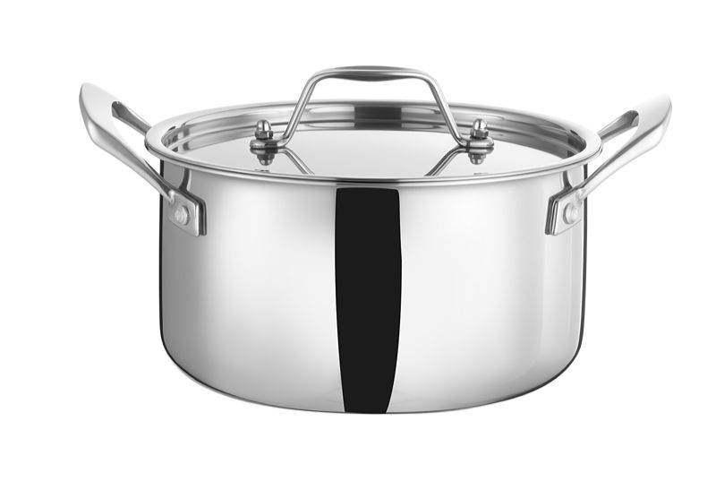 WEIHUA Tri-Ply Stainless Steel Stockpot Cast Handle SS Lid 20-24cm