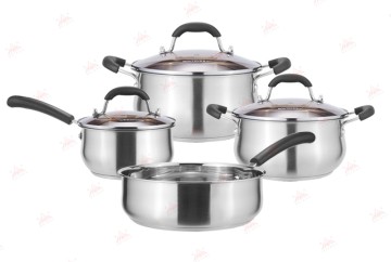 Weihua Bakelite Handle Cookware," "Stainless Steel Cookware Set," And "Modern Kitchenware"