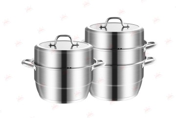 WEIHUA BOUTIQ Stainless Steel Multi-layer Steamer with Athermic Steel Handles