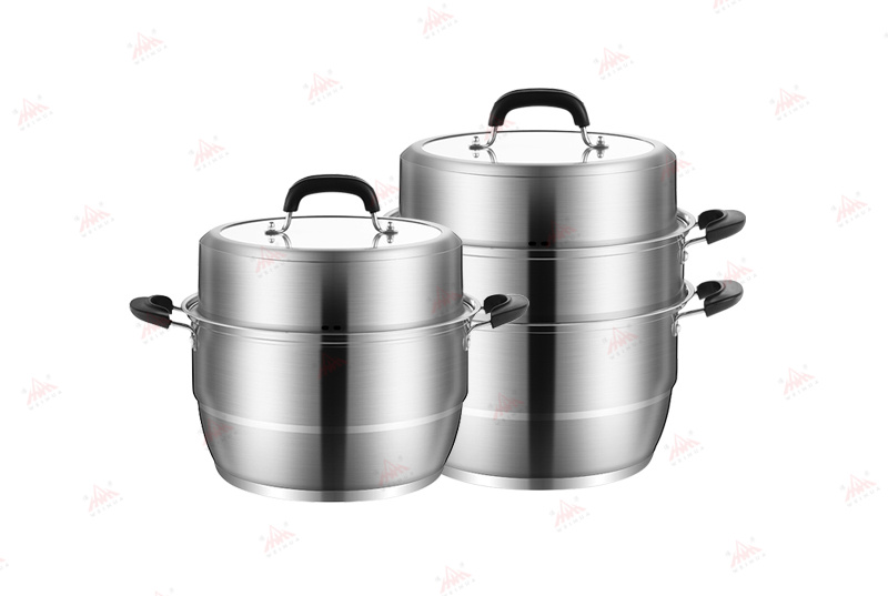 BOUTIQ Stainless Steel Multi-layer Steamer with Athermic Bakelite Handles