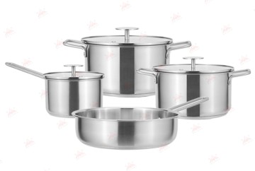 WEIHUA Stainless Steel 7 PCS Cookware Set with Ergonomic Design