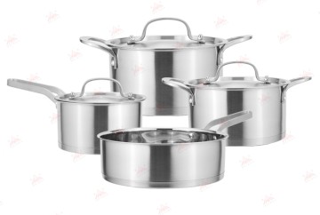 WEIHUA Stainless Steel Matt Polished 7 PCS Cookware Set for Professional Use