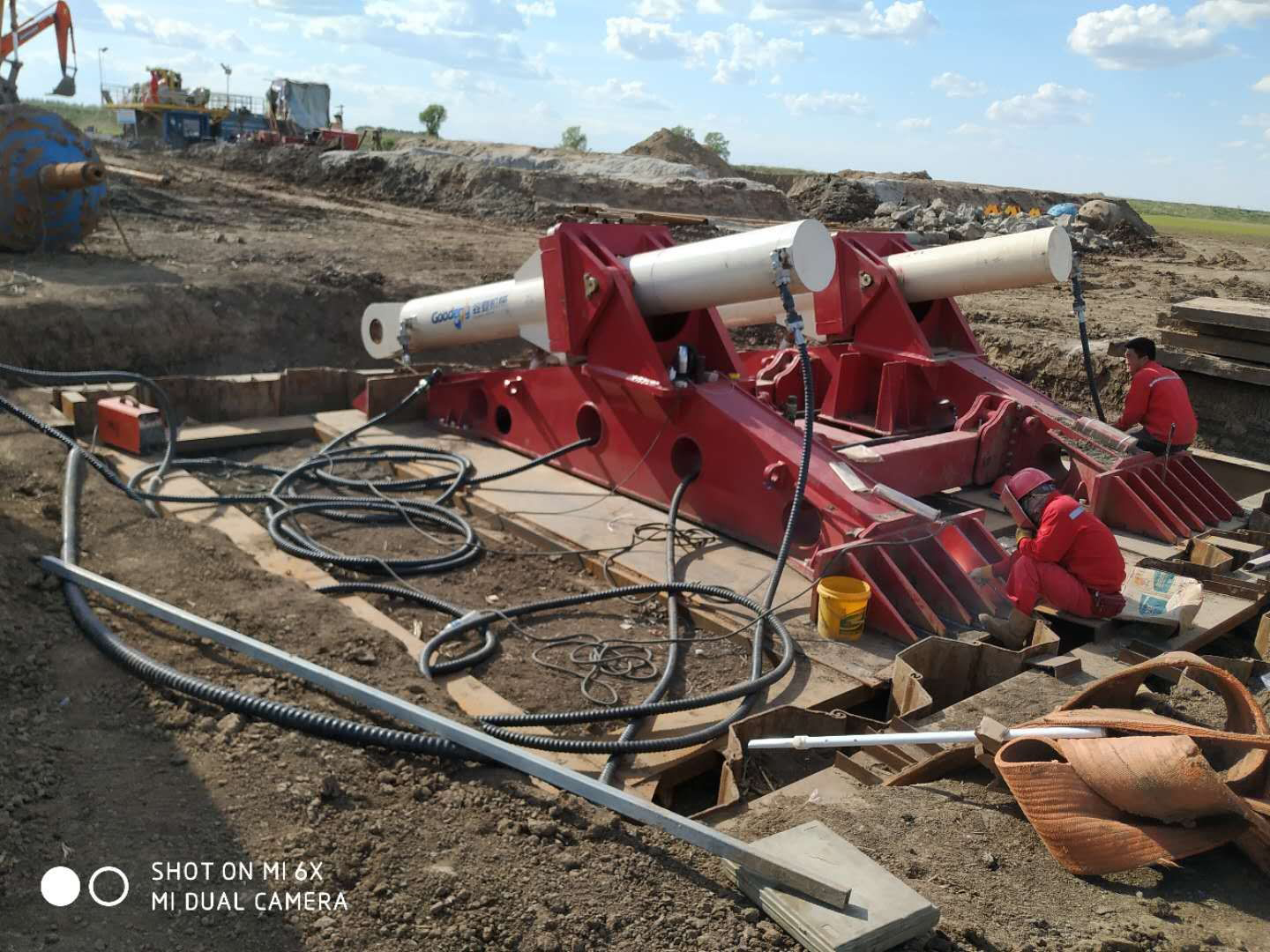 Goodeng Machine GT5000 Pipe Thruster Crossing the West Liao River in Tongliao City, Inner Mongolia (2)6in