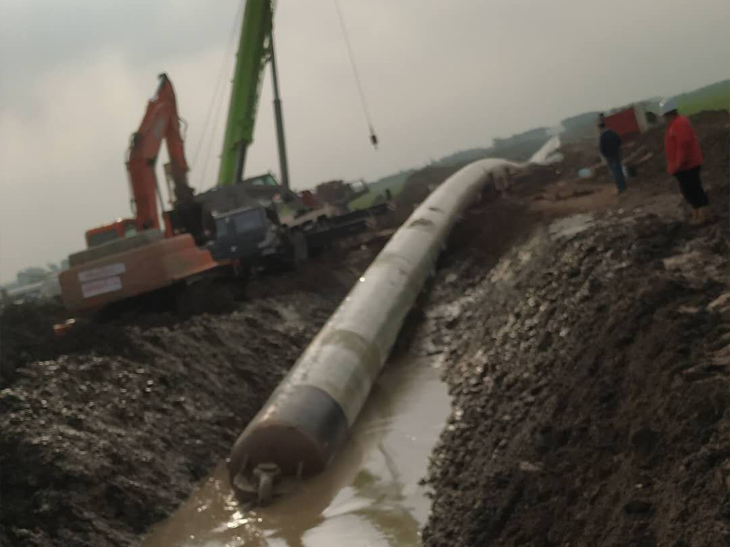 Goodeng Machine GT5000 Pipe Thruster Crossing the West Liao River in Tongliao City, Inner Mongolia (6)0i8