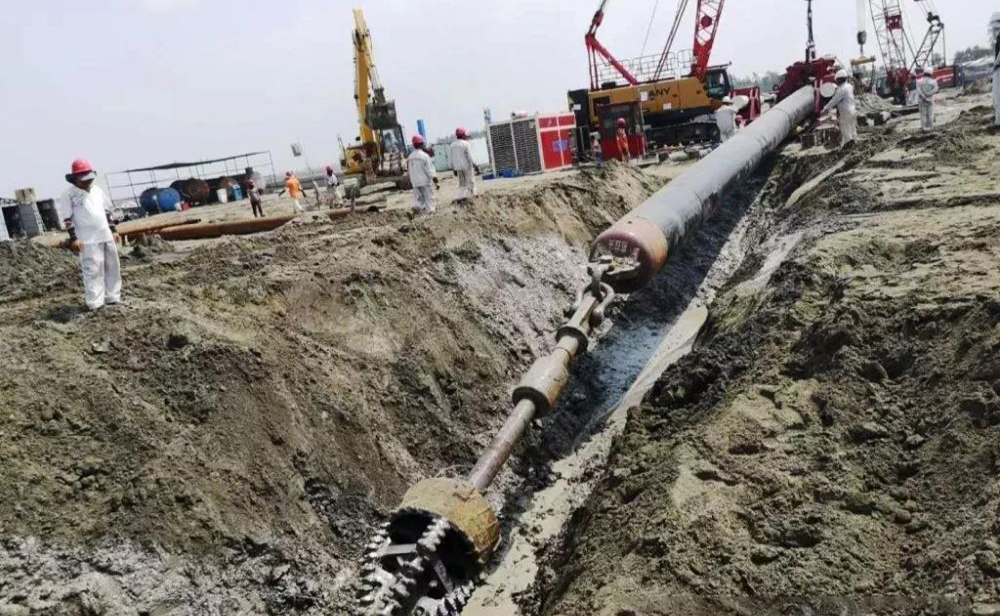Goodeng Machine GT5000 Pipe Thruster Plays An Important Role At A Key Point— Petrochina Pipeline Bureau Bangladesh Single Point Mooring Directional Crossing Project Overall Victory ( (6)t5g