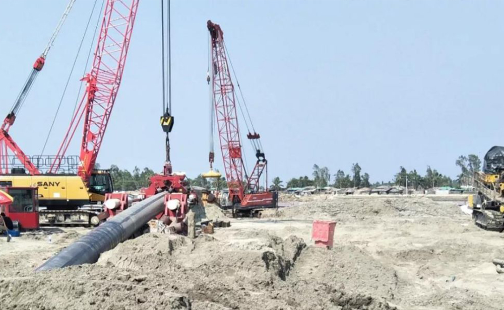 Goodeng Machine GT5000 Pipe Thruster Plays An Important Role At A Key Point— Petrochina Pipeline Bureau Bangladesh Single Point Mooring Directional Crossing Project Overall Victory ( (8)te4
