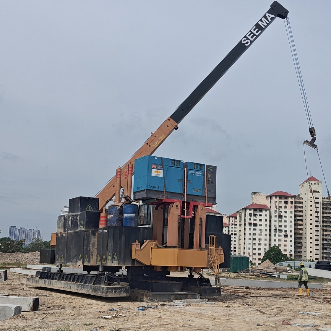 GPY268 دراسة هندسية لآلة دق الأكوام الهيدروليكية الثابتة من شركة Goodeng في ماليزيا