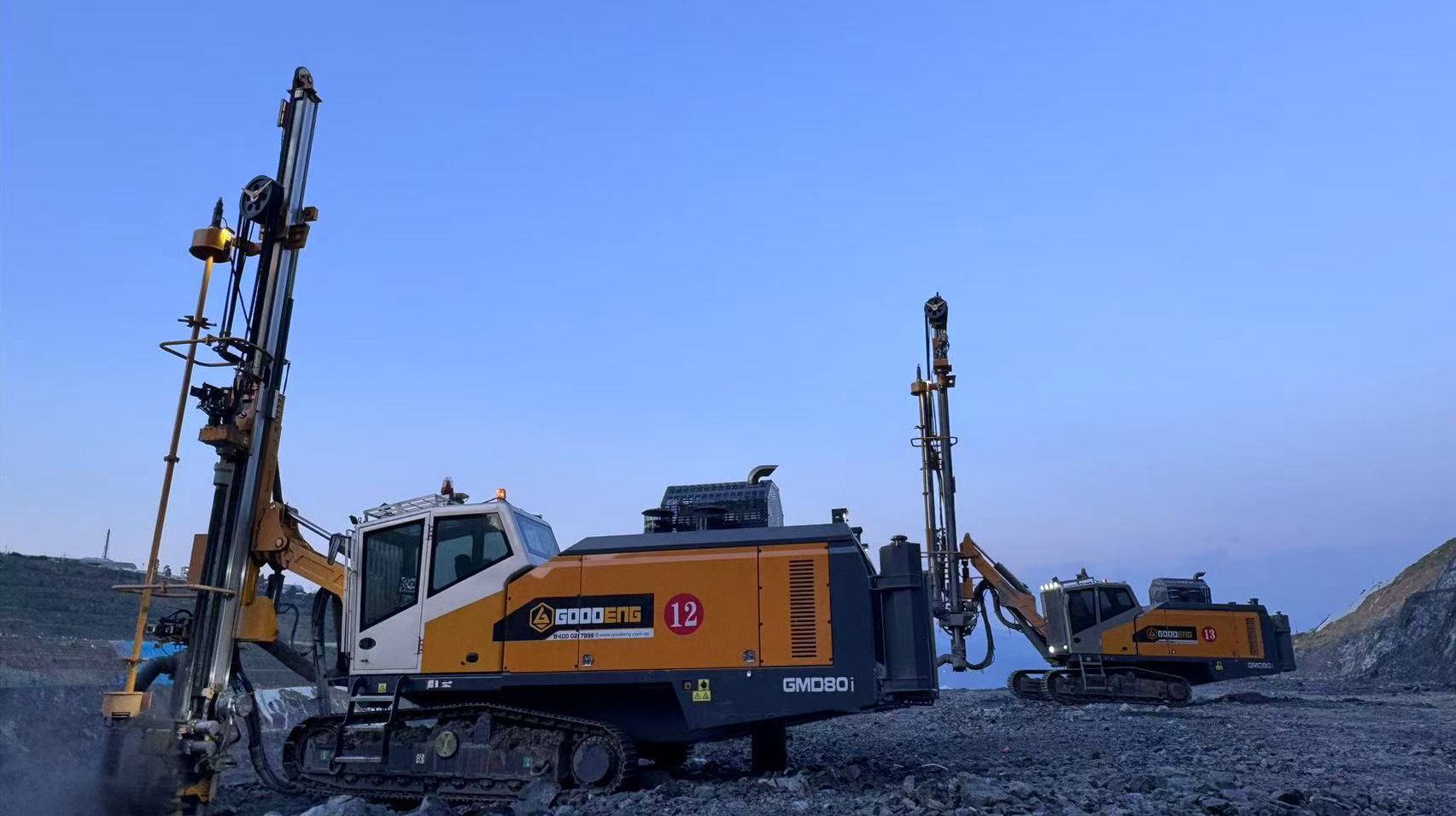 ତାଇହେ ଲୁହା ଖଣିରେ ଥିବା ଗୁଡେଙ୍ଗ ପୃଷ୍ଠ ଡ୍ରିଲିଂ ମେସିନର GMD80i ଇଞ୍ଜିନିୟରିଂ କେସ୍