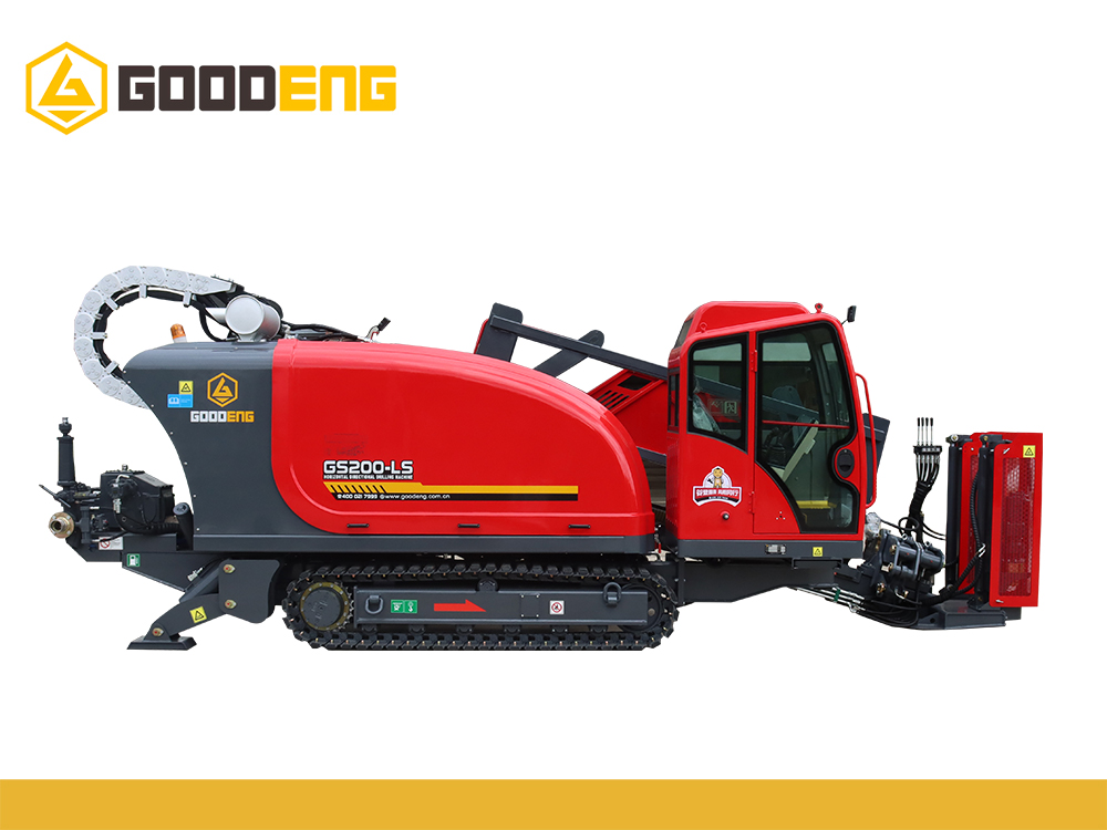Goodeng GS200-LS プロフェッショナルコンパクト方向性掘削機 トレンチレスドリル機器 油圧駆動 HDD 掘削システム 低騒音トレンチレスマシン