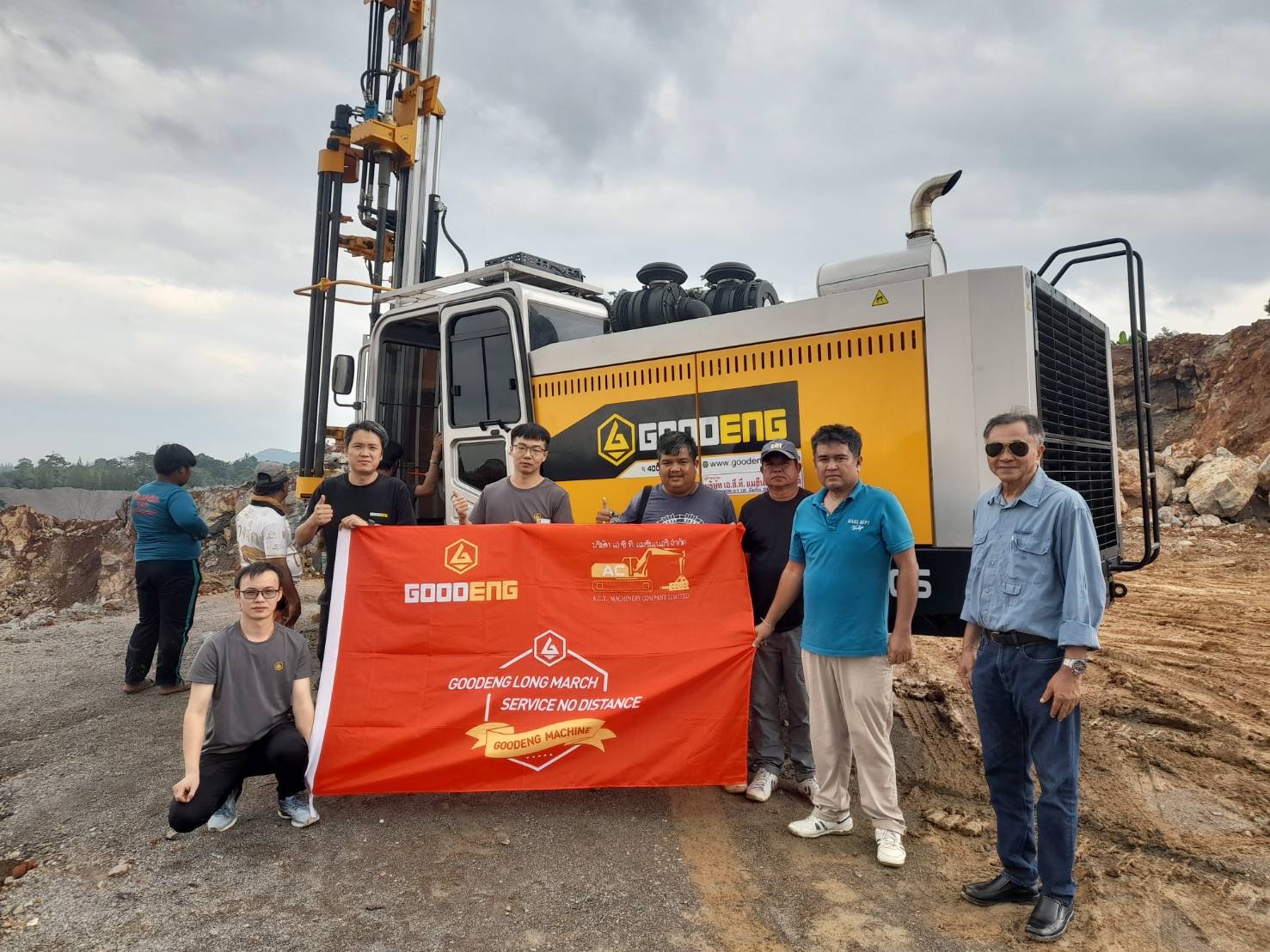 Situ di custruzzione di miniera di perforazione in fondu à u pozzu in Tailandia - GMD40