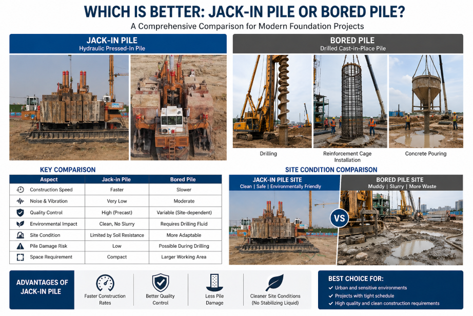 Which Is Better: Jack-in Pile or Bored Pile?