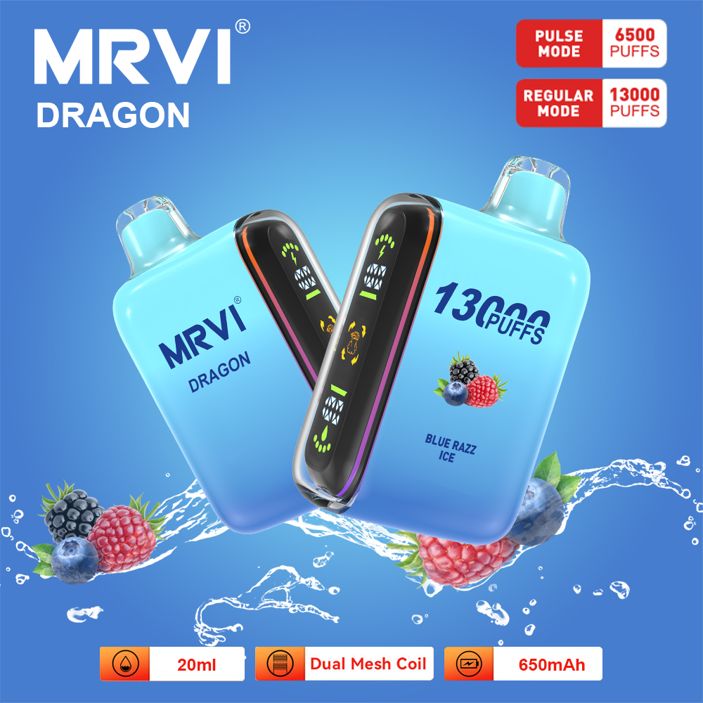 MRVI DRAGON 13000 Puffs With Dual Mesh Coil&Display Screen (3)kay