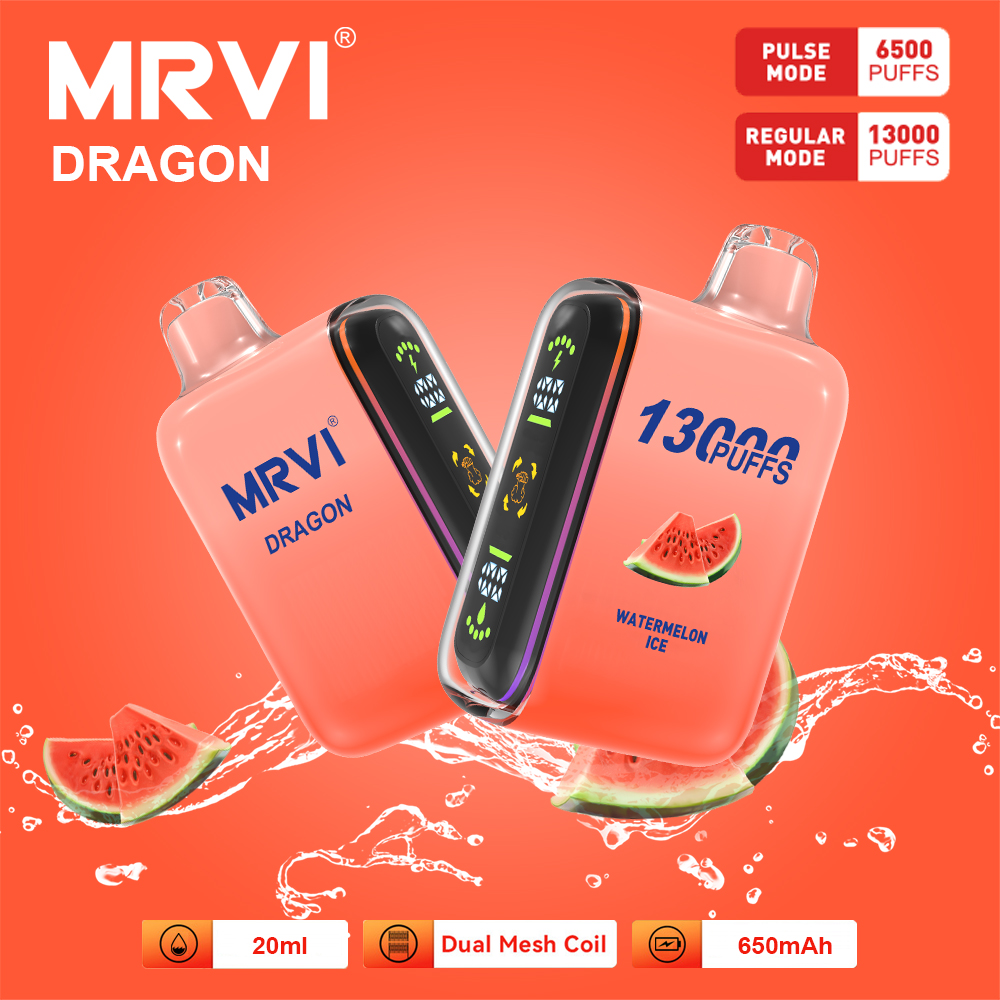 MRVI DRAGON 13000 Puffs With Dual Mesh Coil&Display Screen (5)uso