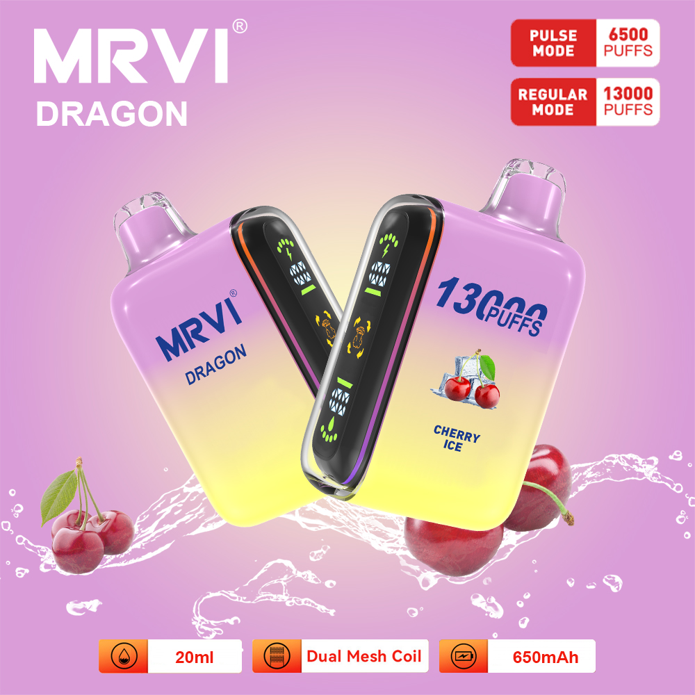 MRVI DRAGON 13000 Puffs With Dual Mesh Coil&Display Screen (6)ccx