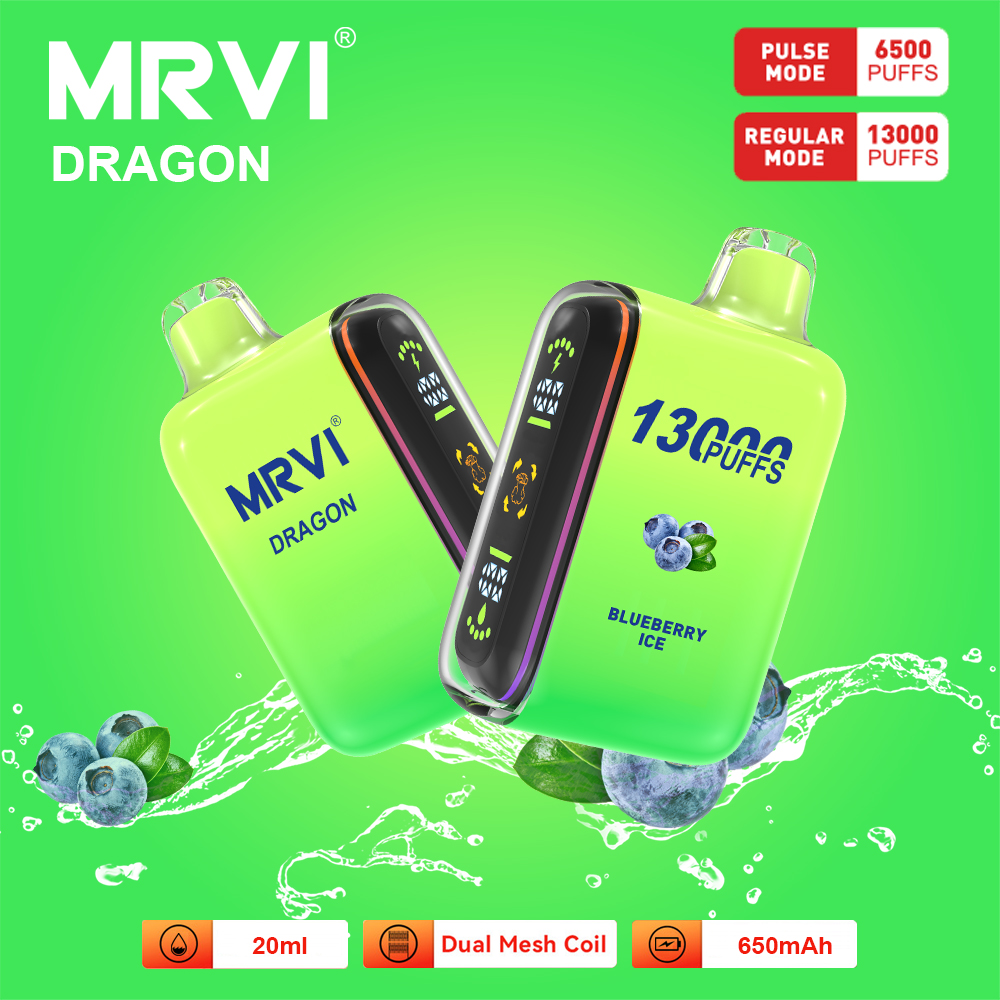 MRVI DRAGON 13000 Puffs With Dual Mesh Coil&Display Screen (7)baw