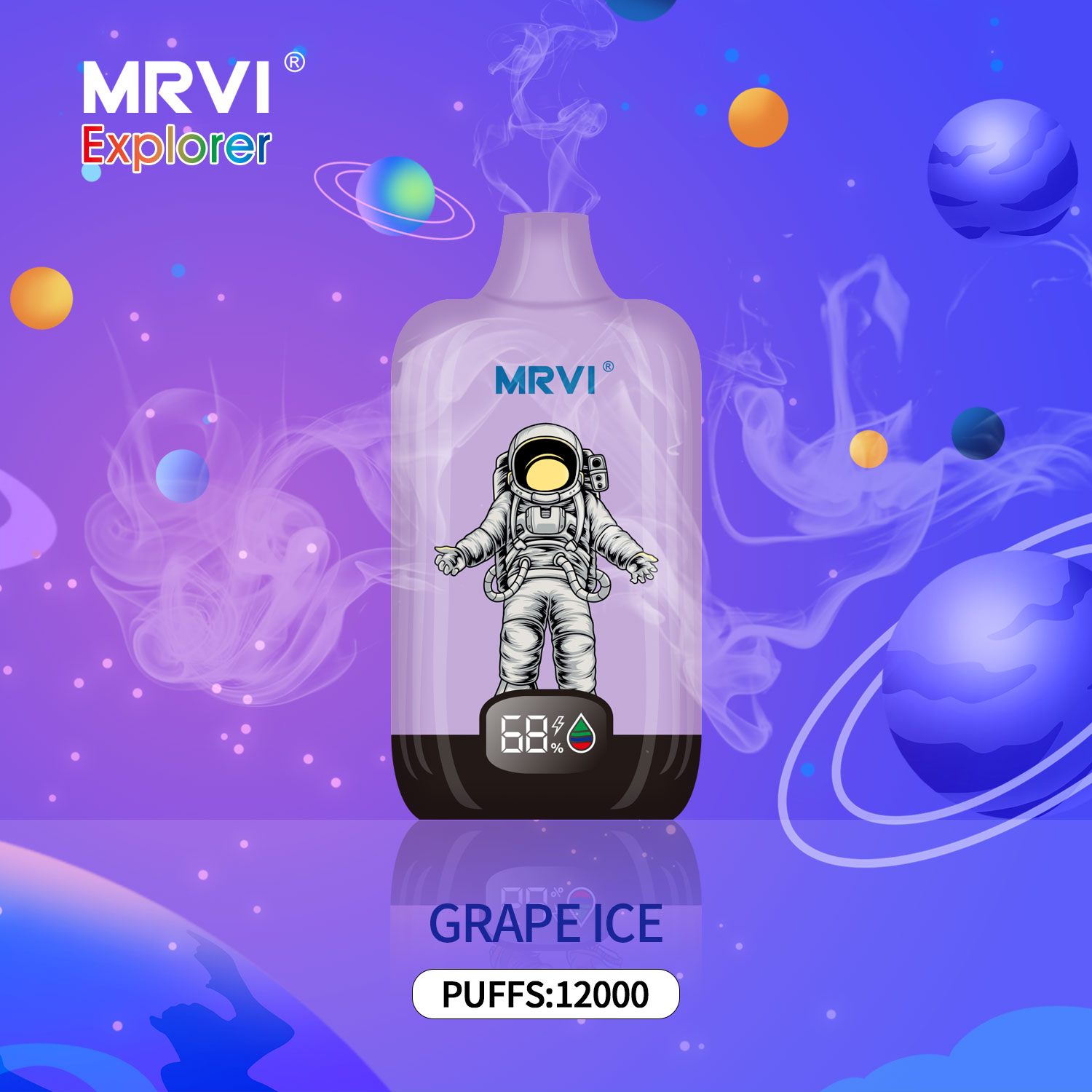 Mrvi Explorer 12000 puffs With Power Screen Display