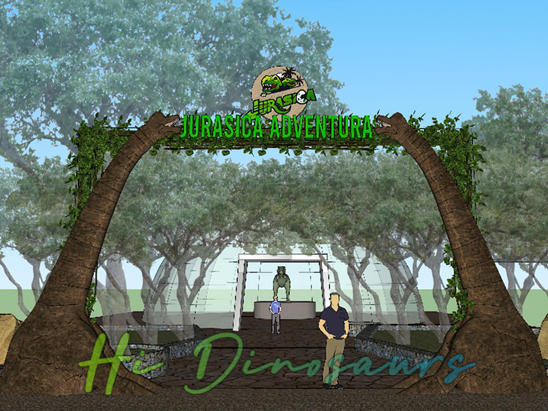 Dinosaur gate design