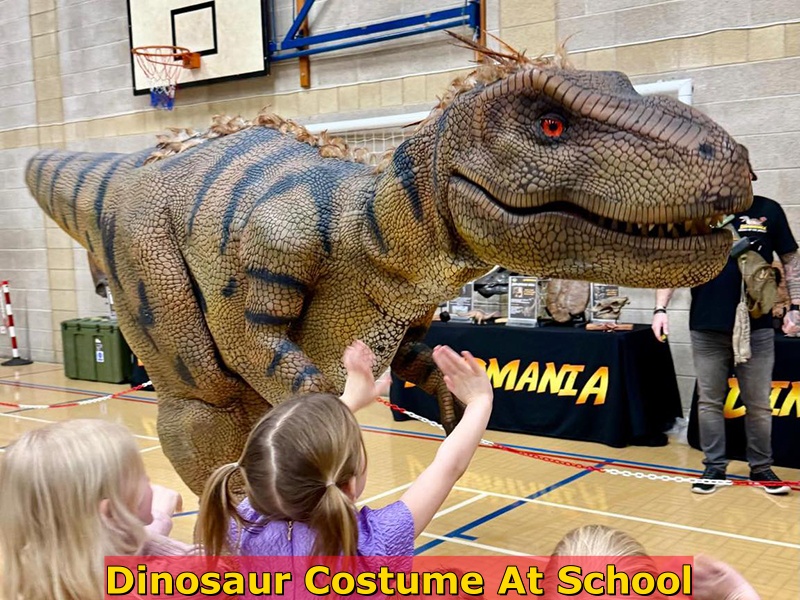 Dinosaur costume at school