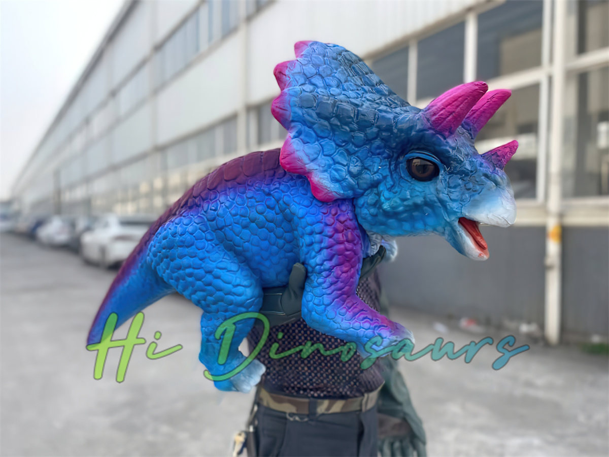 Lifelike Triceratops Puppet