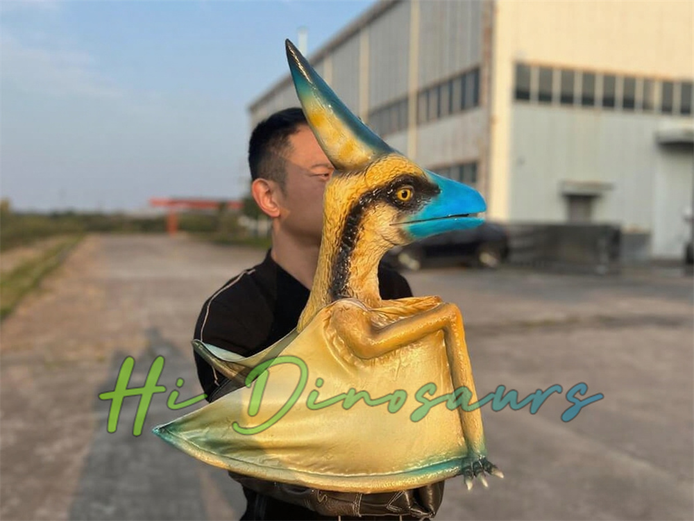 Yellow And Blue Pterosaur Puppet